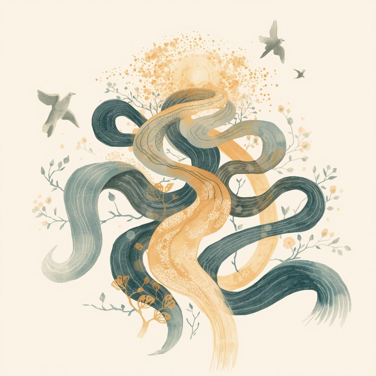 Illustration symbolique du parcours thérapeutique et de l’accompagnement personnalisé